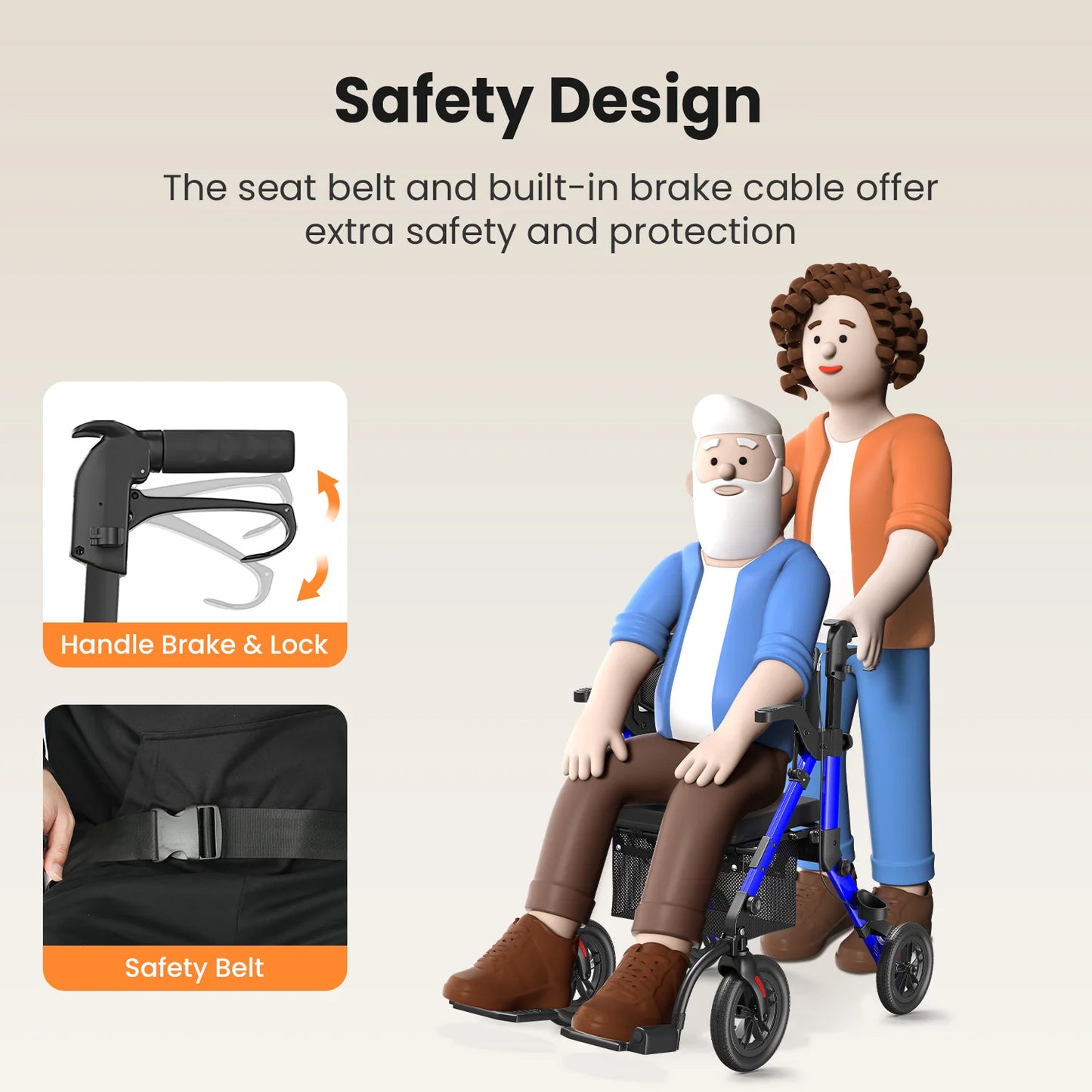 Foldable Senior Walker Chair