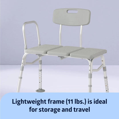 Adjustable Slip-Resistant Shower Bench